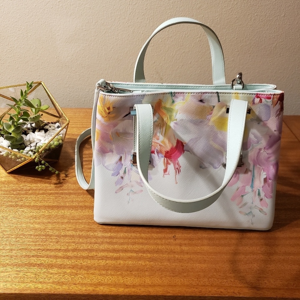 Ted baker mint flowery handbag